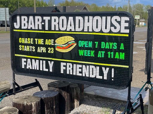 J-Bar-T Roadhouse roadside sign